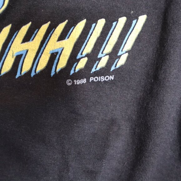 Vintage 1988 Poison band shirt Open Up and Say Ahhh single stitch Tour - Picture 5 of 8